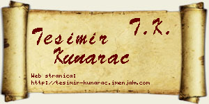 Tešimir Kunarac vizit kartica